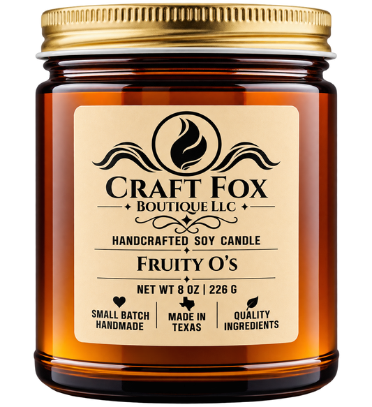 Fruity O’s 8oz Soy Candle