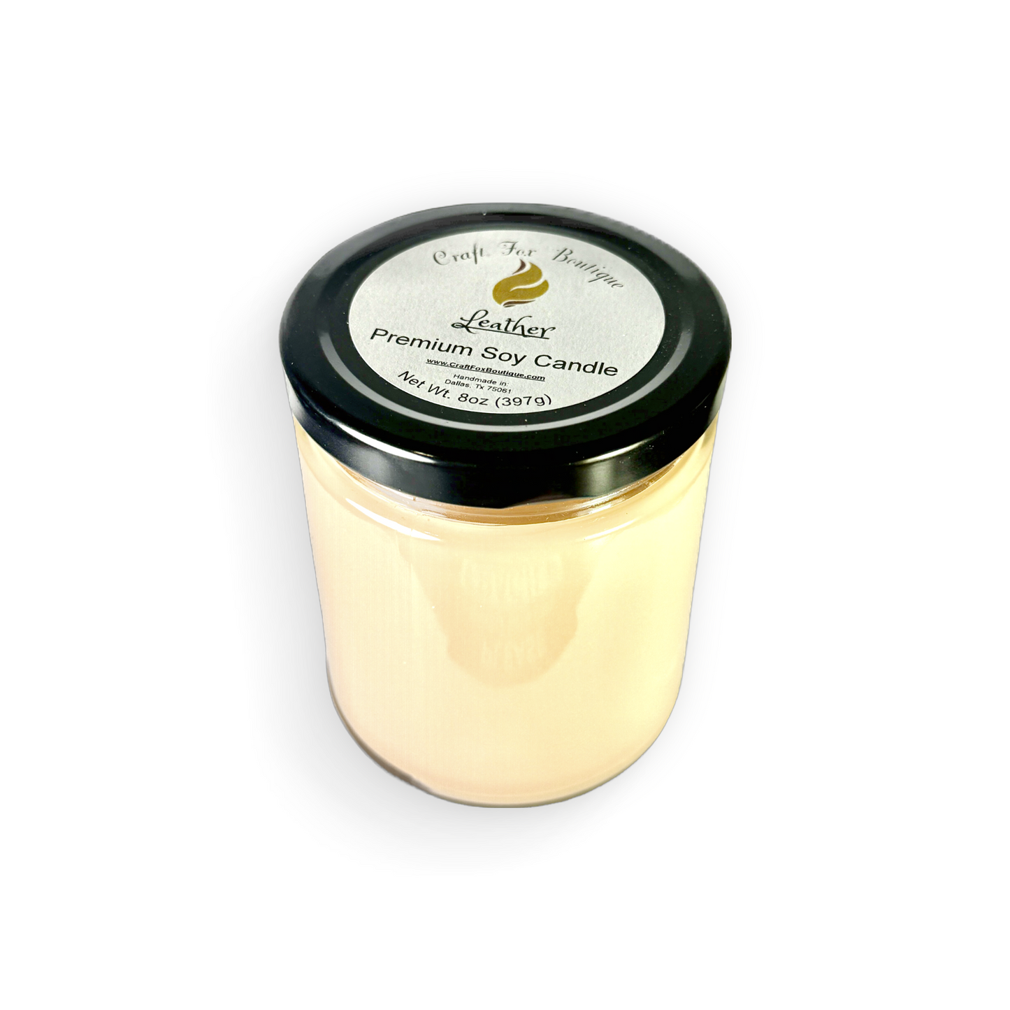 Leather 8oz Soy Candle