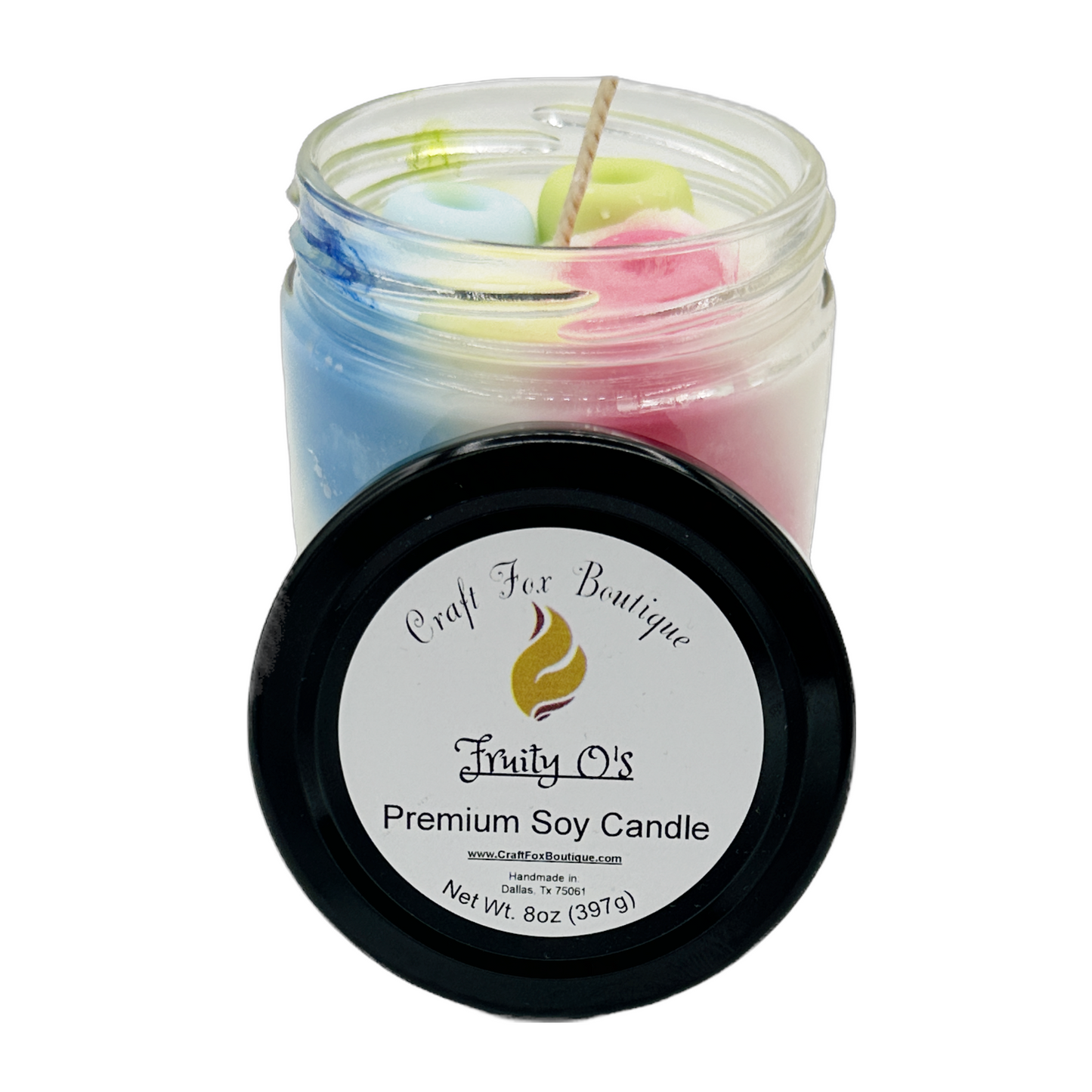 Fruity O’s 8oz Soy Candle