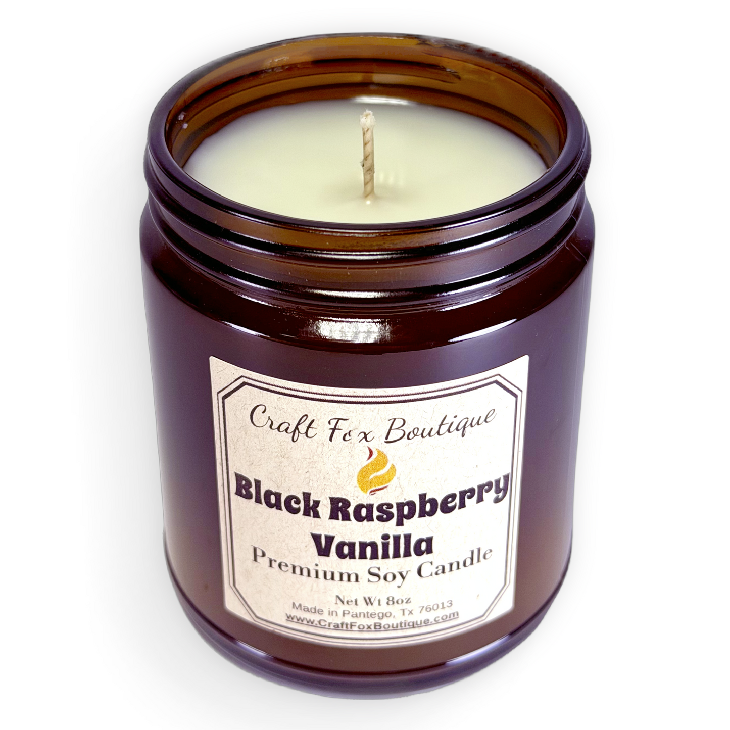 Black Raspberry Vanilla 8oz Soy Candle