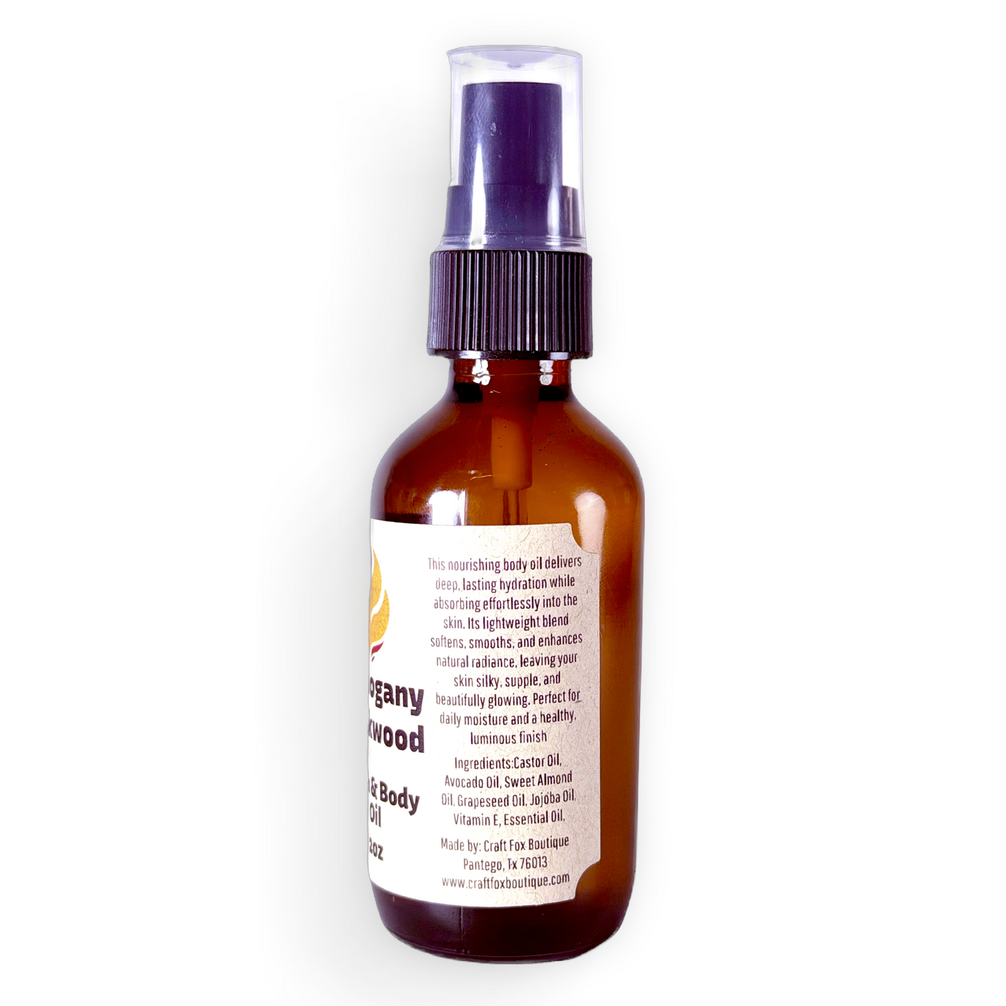 Mahogany Teakwood 2oz Bath and Body Oil