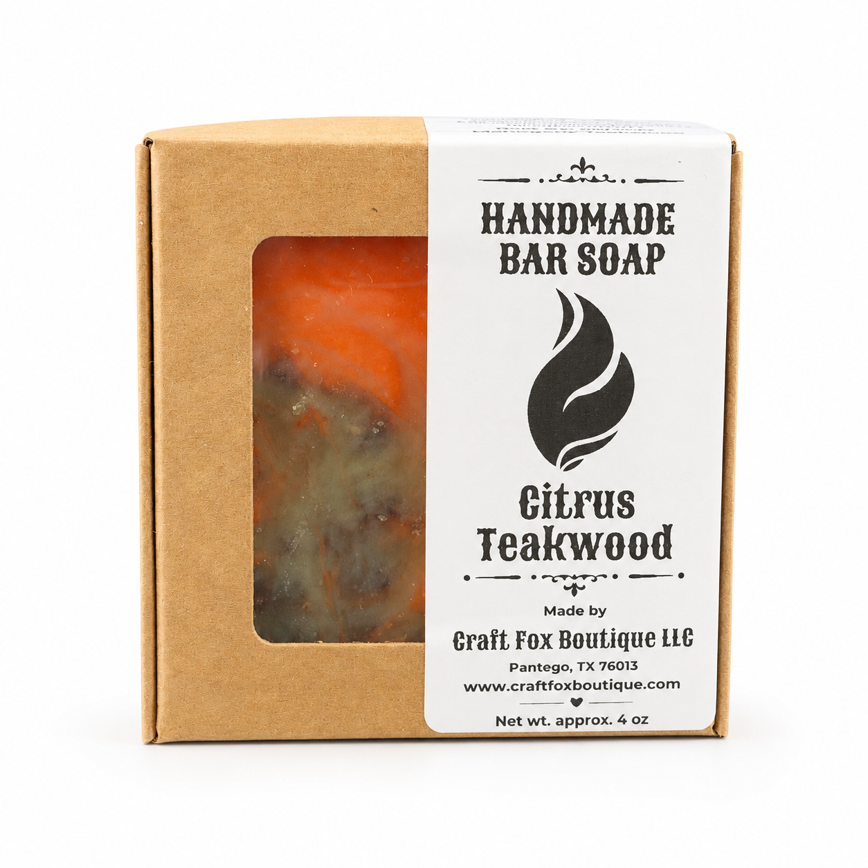 Citrus & Teakwood Handmade Cold Process Bar Soap – 4 oz