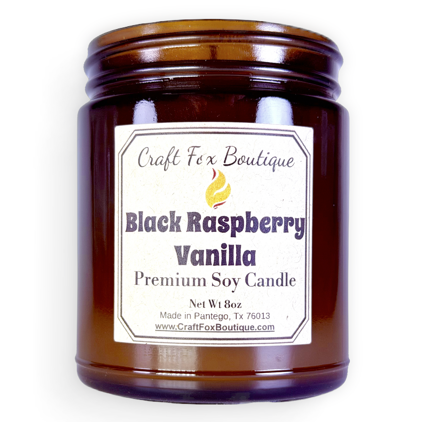 Black Raspberry Vanilla 8oz Soy Candle