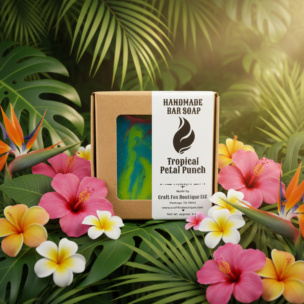 Tropical Petal Punch Handmade Cold Process Bar Soap – 4 oz