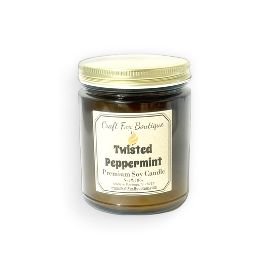 Twisted Peppermint 8oz Soy Candle