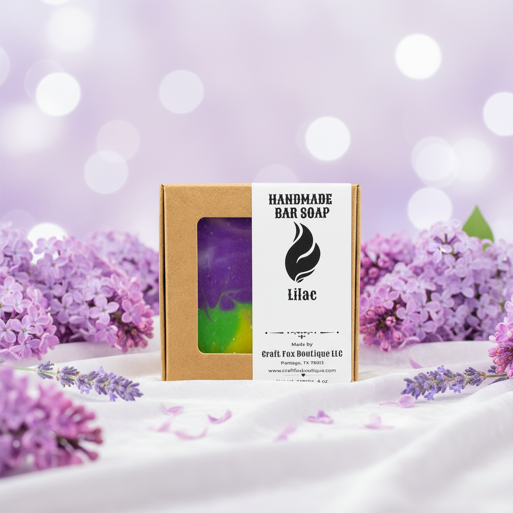 Lilac Handmade Cold Process Bar Soap – 4 oz