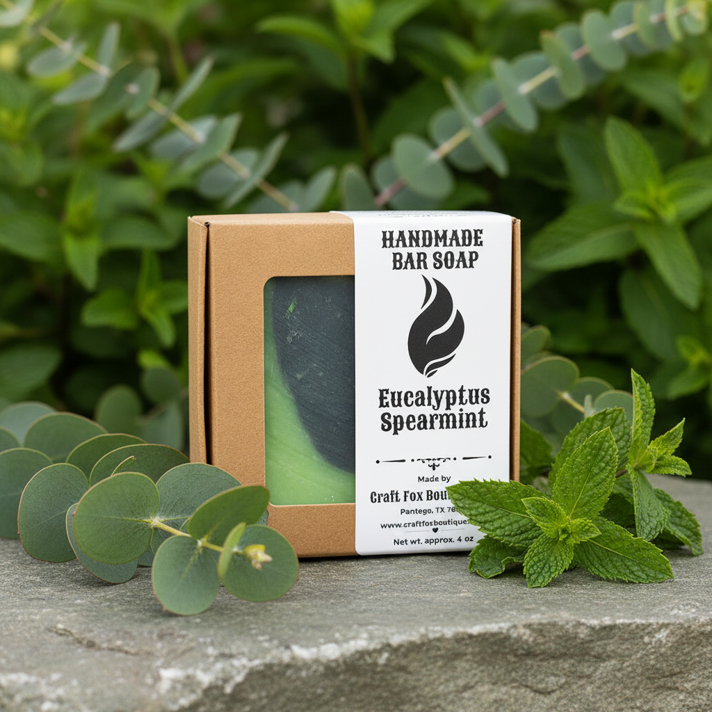 Eucalyptus Spearmint Handmade Cold Process Bar Soap – 4 oz