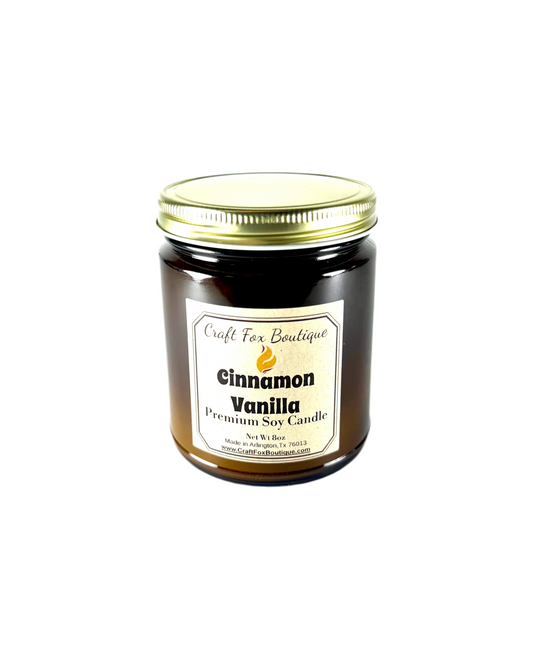 Cinnamon Vanilla 8oz Soy Candle