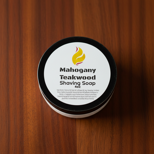 Mahogany Teakwood Shaving Soap
