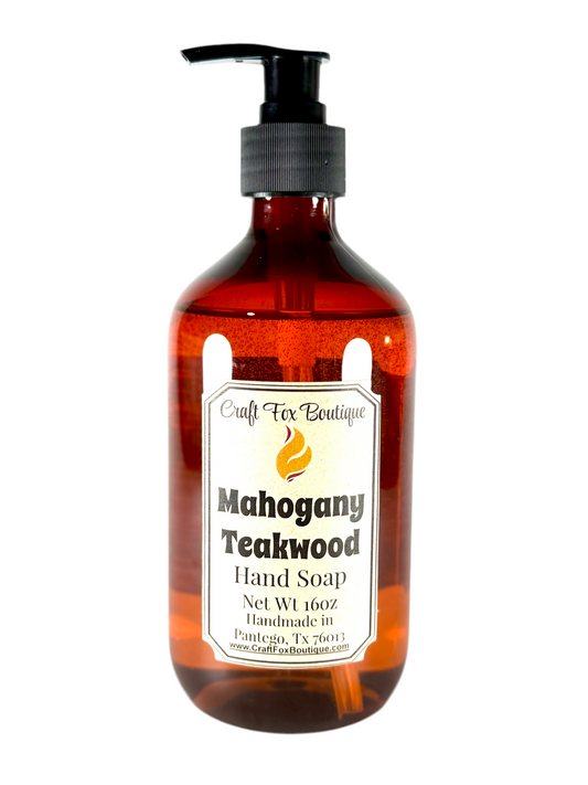 Mahogany Teakwood 16oz Hand Soap