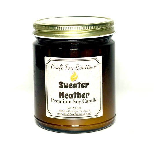 Sweater Weather 8oz Soy Candle - Limited Edition