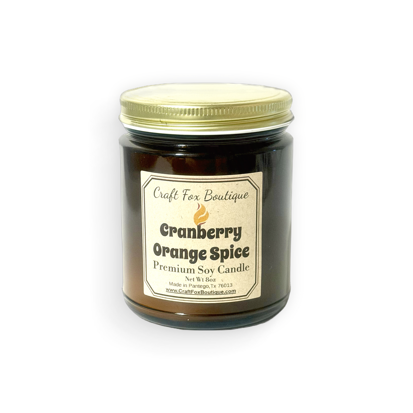 Cranberry Orange Spice 8oz Soy Candle