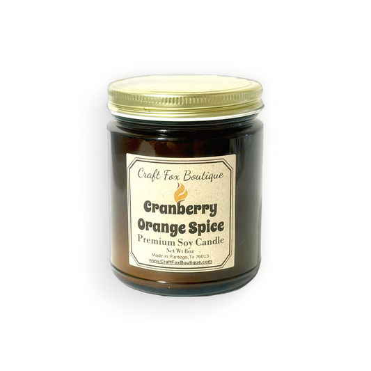 Cranberry Orange Spice 8oz Soy Candle