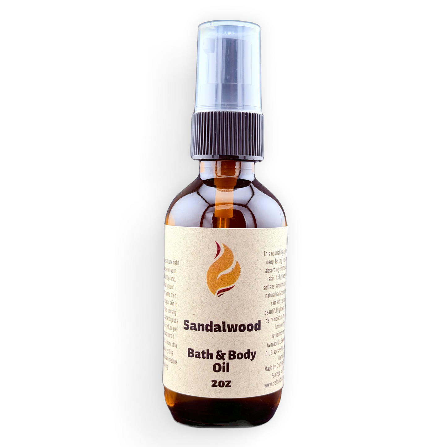 Sandalwood 2oz Bath and Body Oil