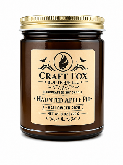 Haunted Apple Pie — 8 oz Handmade Soy Candle