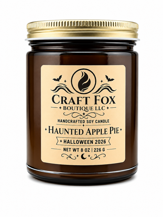 Haunted Apple Pie — 8 oz Handmade Soy Candle