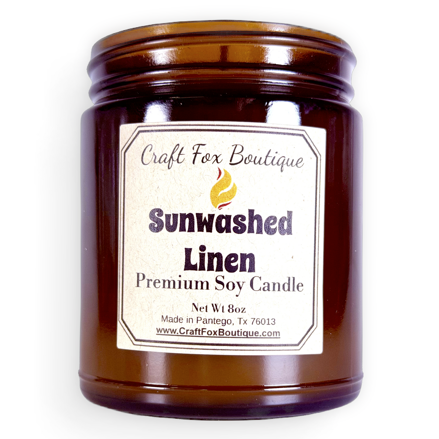 Sunwashed Linen 8oz Soy Candle