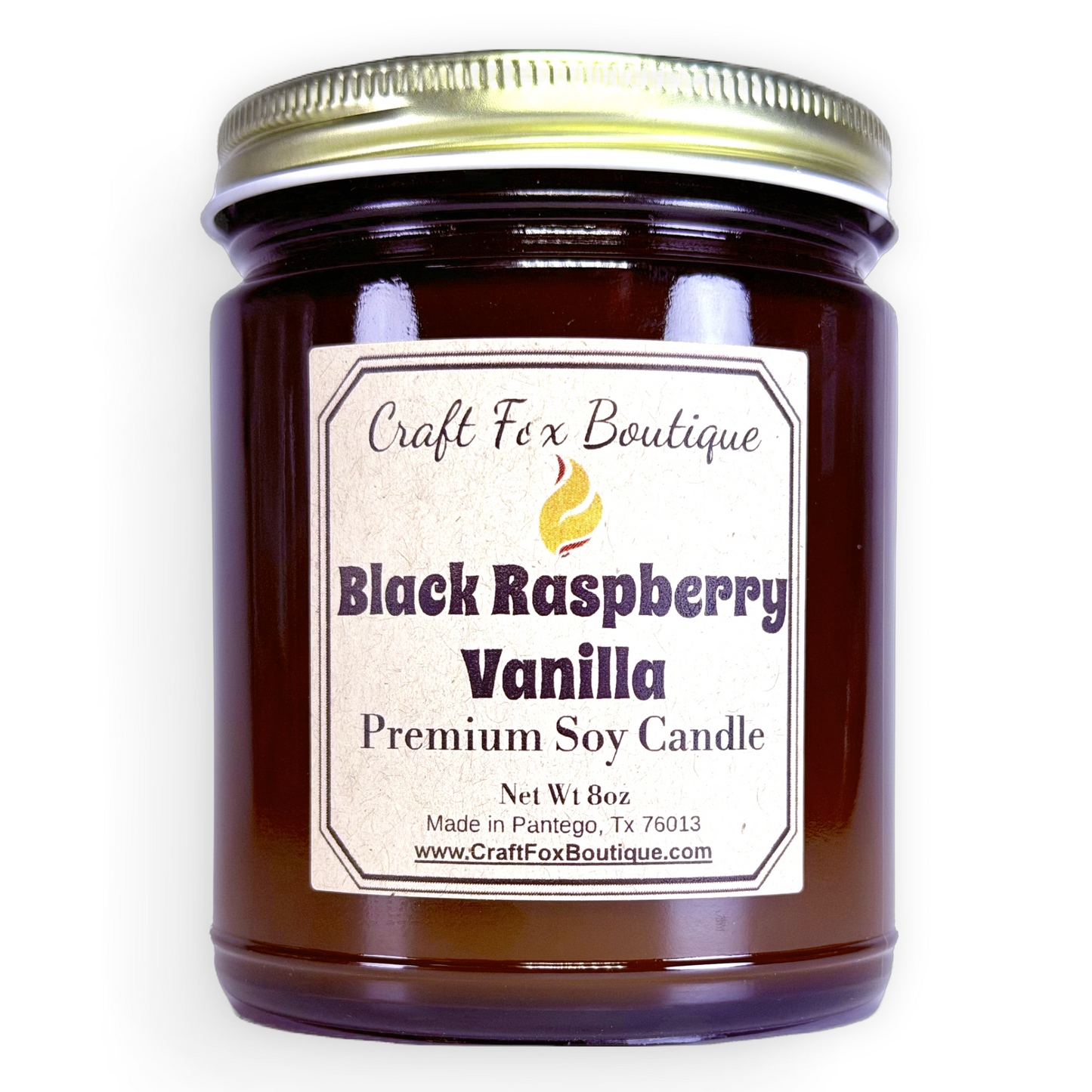 Black Raspberry Vanilla 8oz Soy Candle