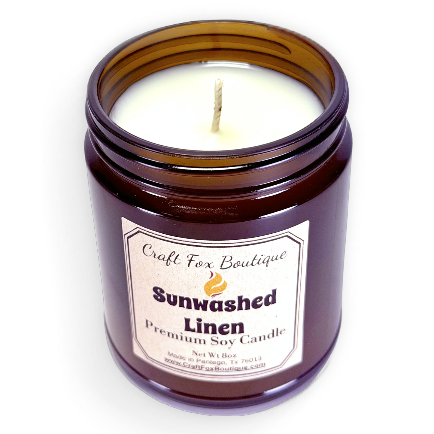 Sunwashed Linen 8oz Soy Candle