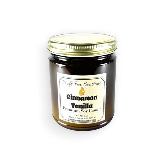 Cinnamon Vanilla 8oz Soy Candle