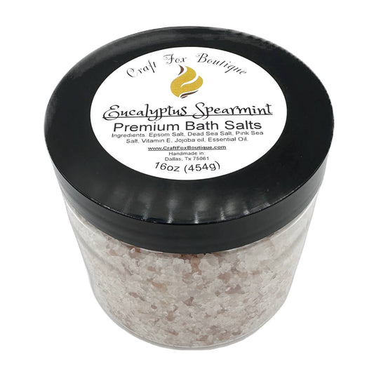 16oz Eucalyptus Spearmint Premium Bath Salts