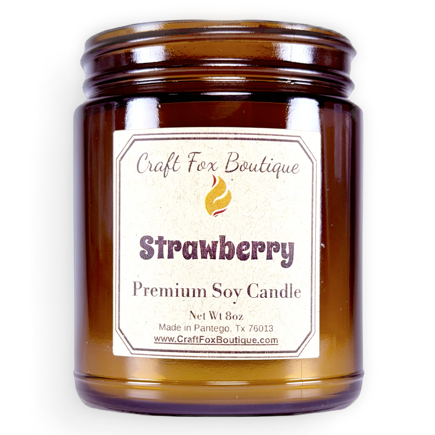 Strawberry 8oz Soy Candle