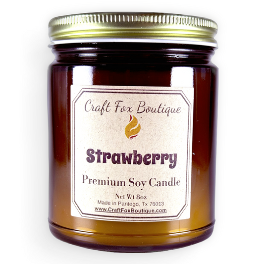 Strawberry 8oz Soy Candle