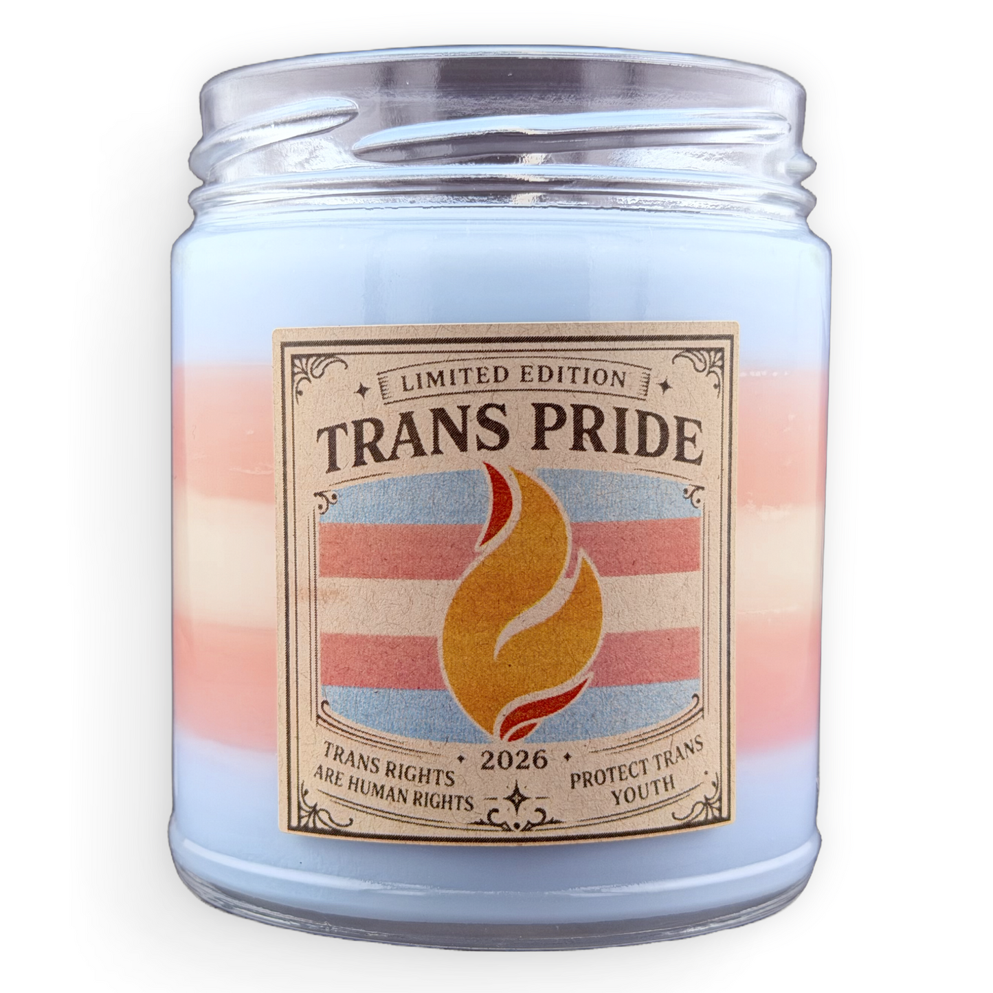 2026 Trans Pride 8oz soy Candle