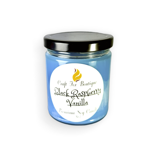Black Raspberry Vanilla 8oz Soy Candle