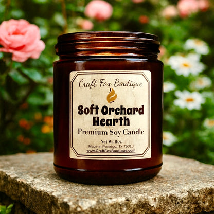 Soft Orchard Hearth 8oz Soy Candle