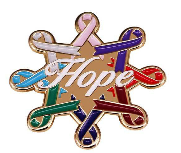 Cancer Hope Awareness Pin