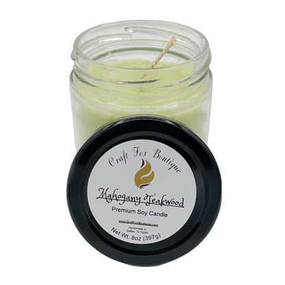 Mahogany Teakwood 8oz Soy Candle