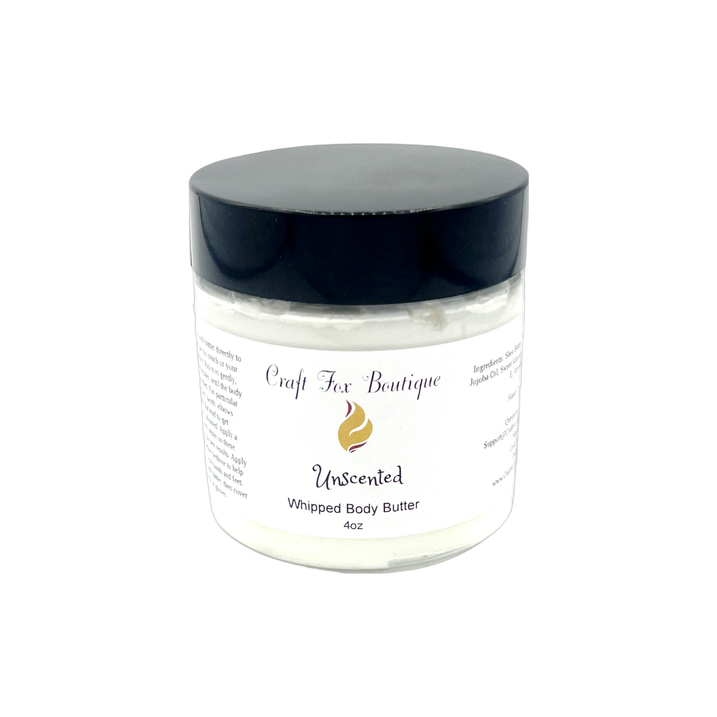 Unscented 4oz Whipped Body Butter